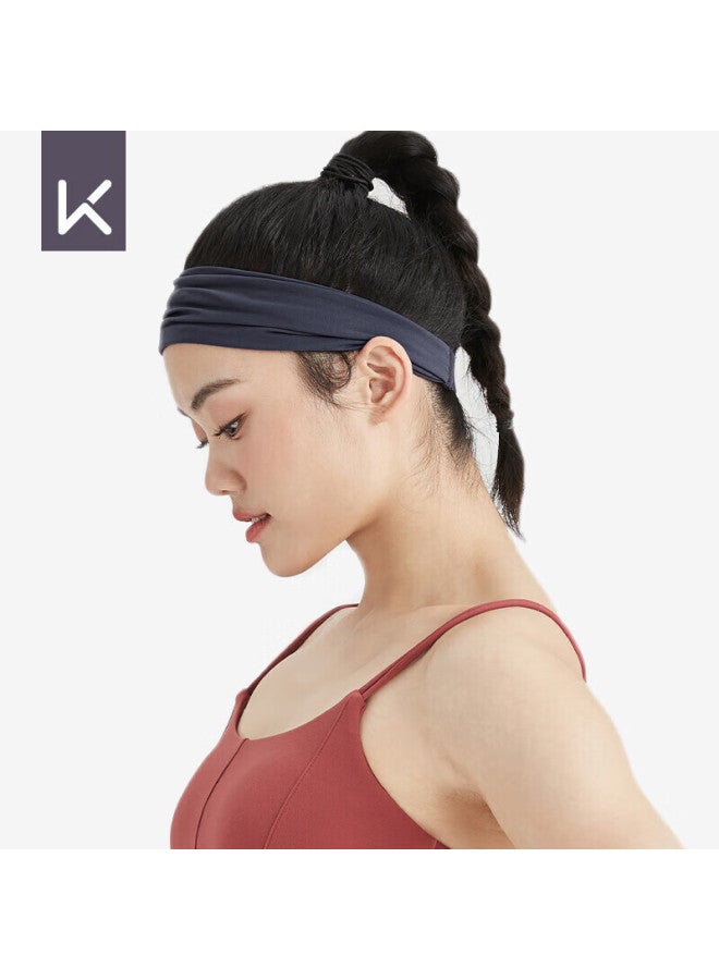 Keep Sports Wide Headband For Yoga, Dance, Exercise, Fitness, Sweat-absorbing, Breathable Hair Tie, Dark Night Blue - Image 3