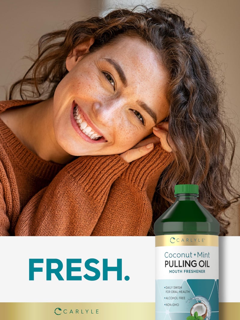 Carlyle Coconut and Mint Pulling Oil | 16 fl oz (Pack of 2) | For Teeth and Gums | Alcohol Free & Non-GMO - Image 5