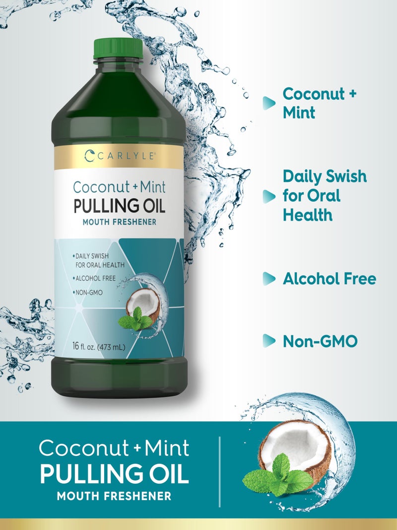 Carlyle Coconut and Mint Pulling Oil | 16 fl oz (Pack of 2) | For Teeth and Gums | Alcohol Free & Non-GMO - Image 2