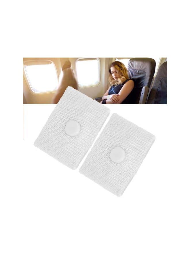 WYBOT 1 Pair Motion Sickness Bands, Anti-nausea Wristbands for Car, Sea and Air Travel (White) - Image 3