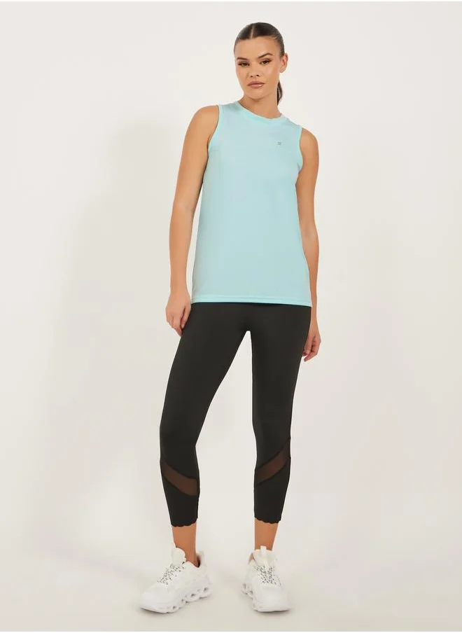 ستايلي Styli Logo Detail Racerback Tank Top