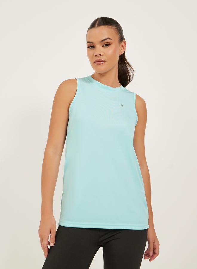 Styli Active Logo Detail Racerback Tank Top - Image 1
