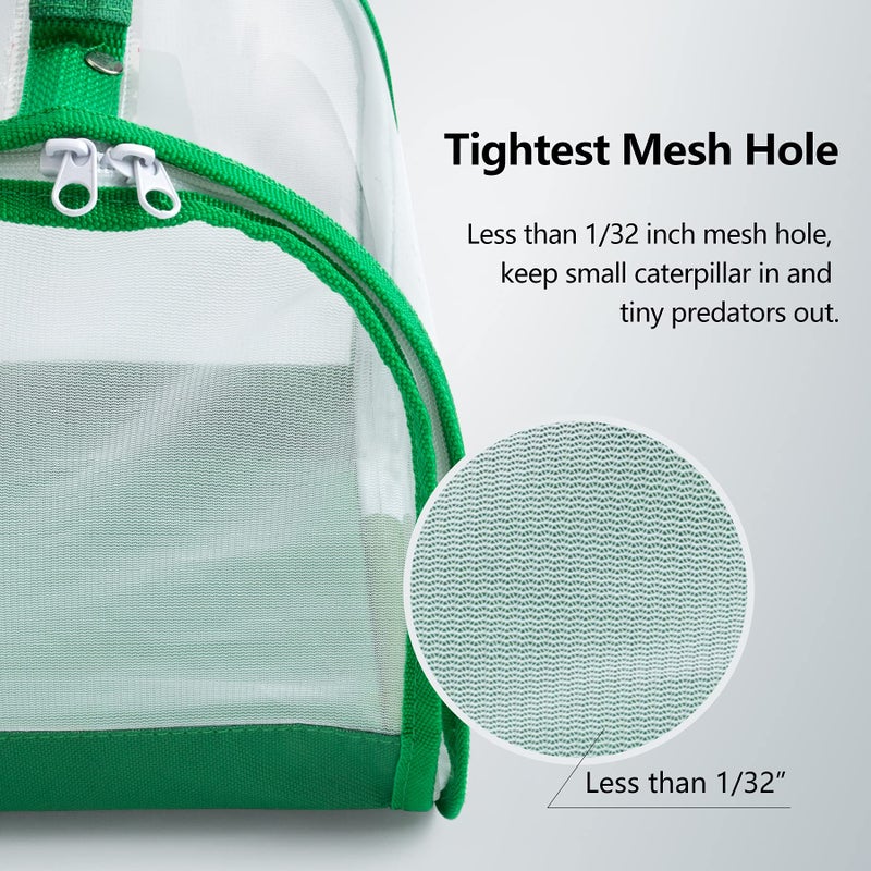 RESTCLOUD Small Butterfly Habitat, Insect Mesh Cage, Caterpillar Enclosure, Critter Cage, Bug Terrarium Portable Carry Handle Easy to Observe 8 x 8 x 8 Inches - Image 3