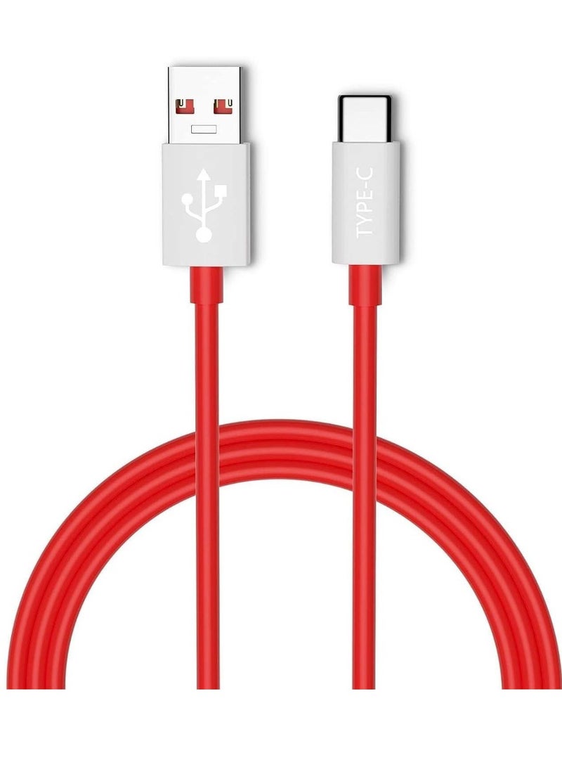 JAJEEK 30W Warp/6A Dash Type-C Fast Charging Cable | High-Speed Data Sync Charger for OnePlus 8, 8 Pro, 7, 7T, 6T, 6, 5, 5T, 3T, 3 | Quick Charging, Durable & Reliable | Compatible with USB-C Devices - Image 1