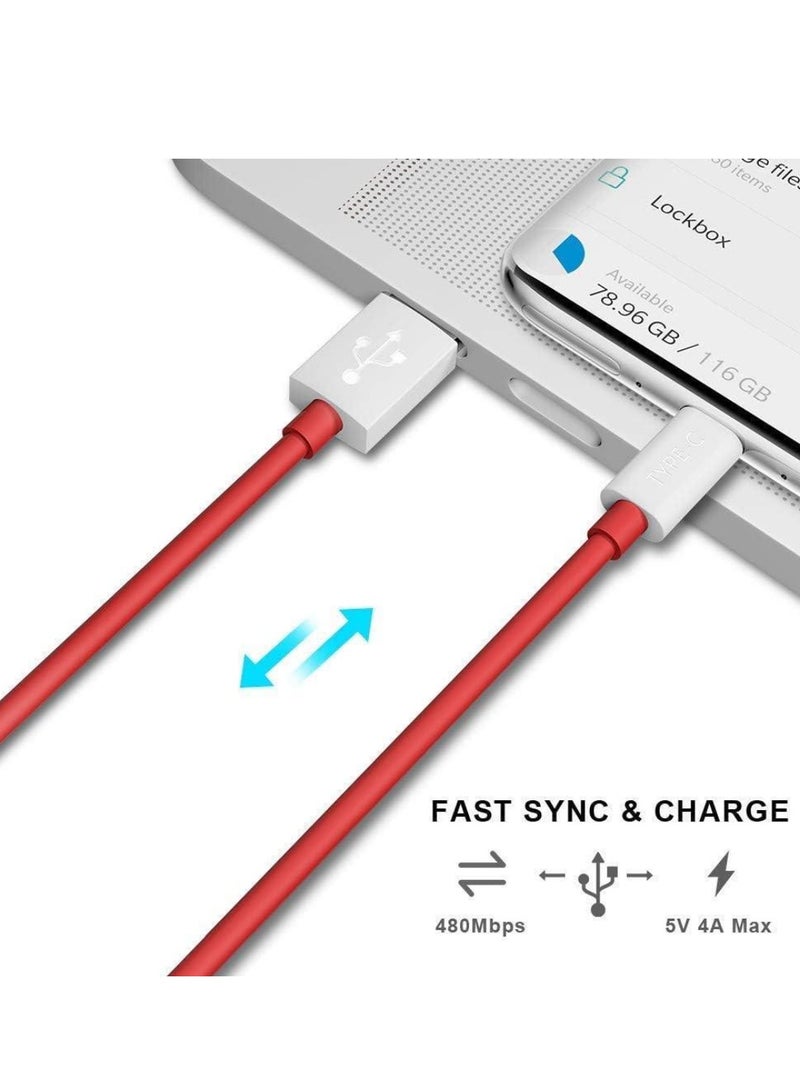 JAJEEK 30W Warp/6A Dash Type-C Fast Charging Cable | High-Speed Data Sync Charger for OnePlus 8, 8 Pro, 7, 7T, 6T, 6, 5, 5T, 3T, 3 | Quick Charging, Durable & Reliable | Compatible with USB-C Devices - Image 3