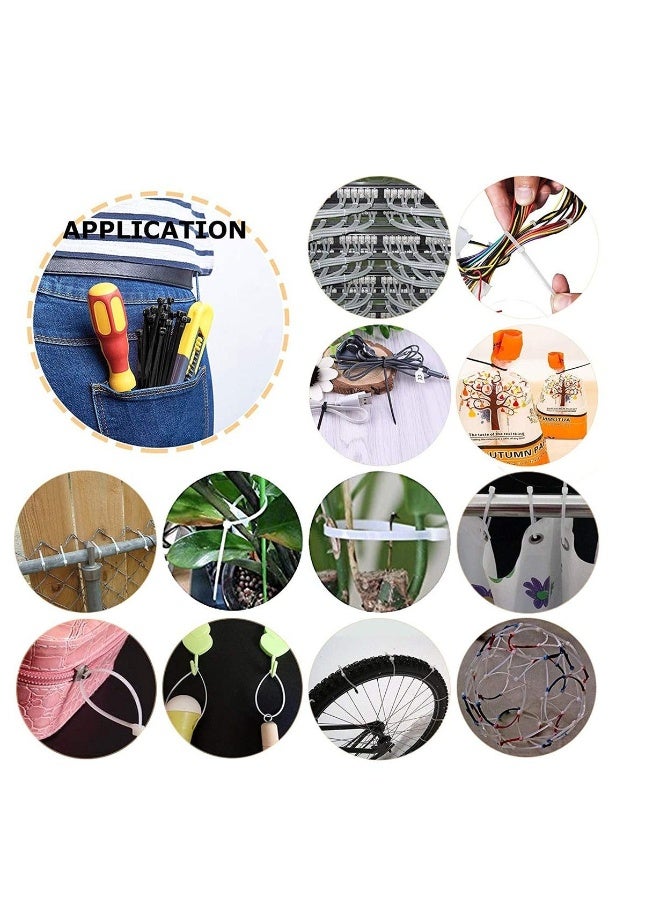 Loquat Cable Zip Ties, Black Standard Self-Locking Nylon Cable straps Plastic Wire Wrap Heavy Duty Ties, Multi Purpose Industrial Grade Cable Wire Ties - Image 3