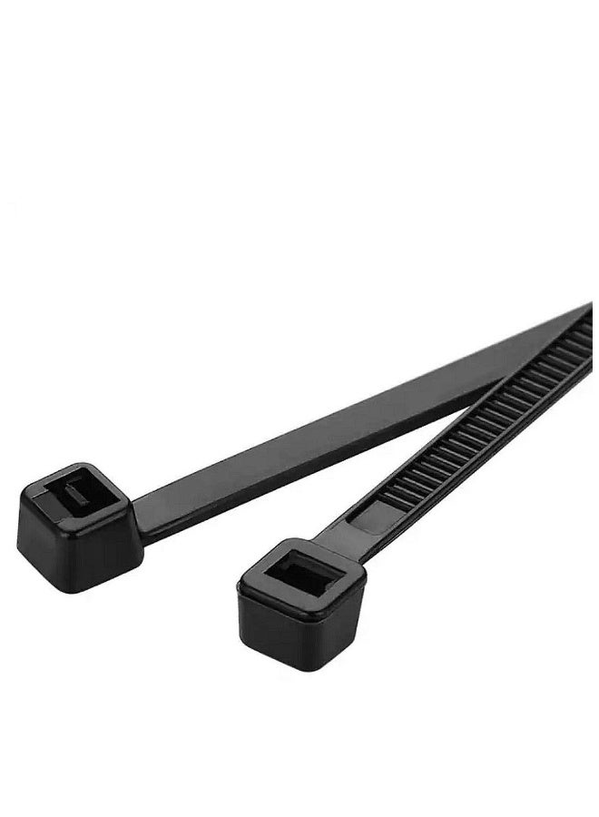 Loquat Cable Zip Ties, Black Standard Self-Locking Nylon Cable straps Plastic Wire Wrap Heavy Duty Ties, Multi Purpose Industrial Grade Cable Wire Ties - Image 1