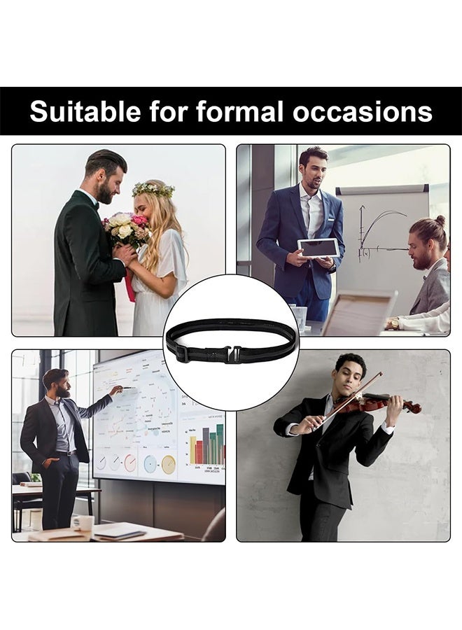 2Pcs Men Shirt Stays Shirt Lock Belt,Shirt Stays Adjustable Elastic Shirt Holder Keeps Shirt Tucked in for Men,Garter Belt Man Shirt Men’s Shirts Universal Men and Women Lock 110CM - Image 3