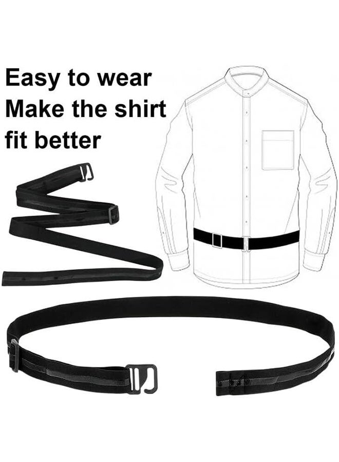 2Pcs Men Shirt Stays Shirt Lock Belt,Shirt Stays Adjustable Elastic Shirt Holder Keeps Shirt Tucked in for Men,Garter Belt Man Shirt Men’s Shirts Universal Men and Women Lock 110CM - Image 5