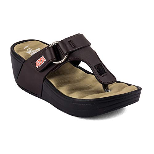 Adda Women's Brown & Beige Ethylene Vinyl Acetate Flip Flop - 6 UK - Image 3