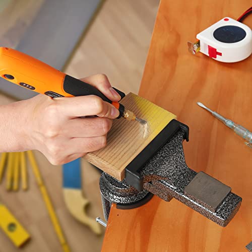 GOXAWEE جهاز تثبيت عالمي GOXAWEE، مشبك طاولة 3.15 بوصة، قاعدة دوارة 360°، مشبك صغير للمنزل، أداة تثبيت للأعمال الخشبية، قطع الأنابيب، مشاريع DIY الصغيرة، إنشاء الحرف، النحت والنمذجة - Image 5