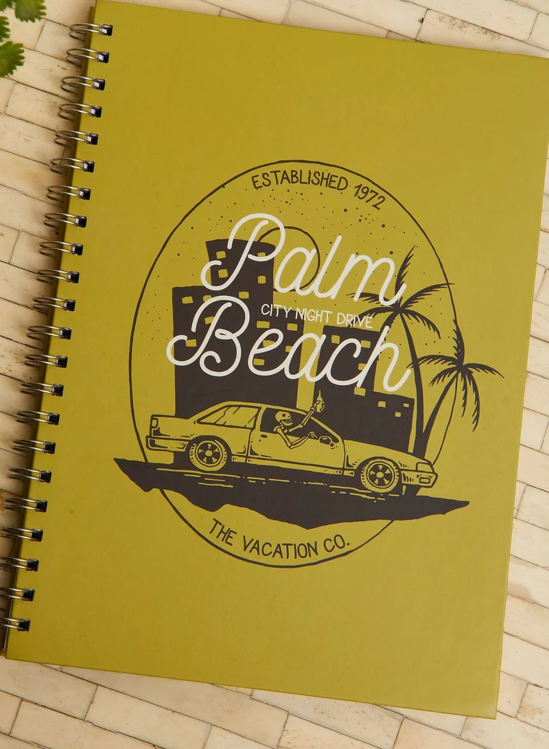 Back to school kit A4 Spiral Hardcover Notebook - Palm Beach