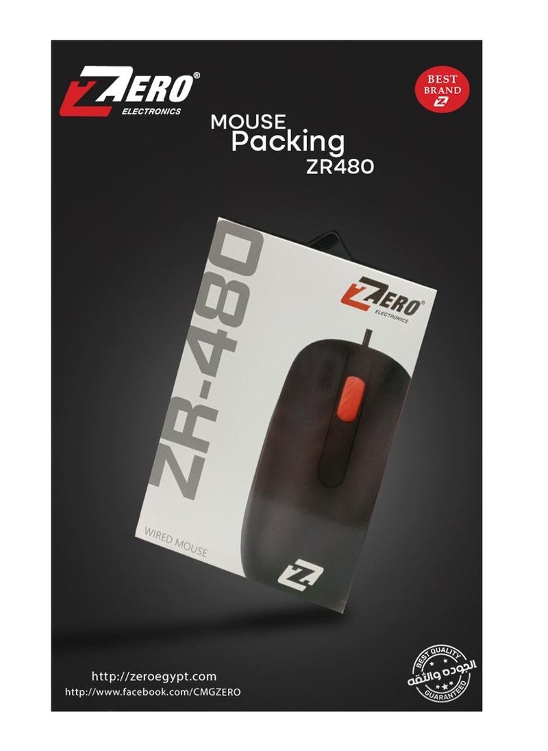 Zero - Zero wired mouse ZR-480 Black - Image 1