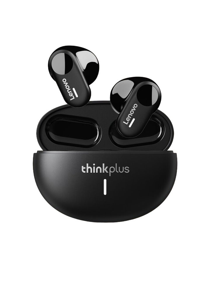 لينوفو سماعات بلوتوث LP19، سماعات أذن لاسلكية مريحة وخفيفة الوزن، سماعات رأس رياضية عالية الجودة HIFI، سماعة موسيقى مقاومة للماء مع ميكروفون مزدوج عالي الدقة، (قطعة واحدة، أسود) - Image 1