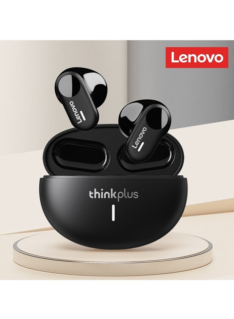 لينوفو سماعات بلوتوث LP19، سماعات أذن لاسلكية مريحة وخفيفة الوزن، سماعات رأس رياضية عالية الجودة HIFI، سماعة موسيقى مقاومة للماء مع ميكروفون مزدوج عالي الدقة، (قطعة واحدة، أسود) - Image 4