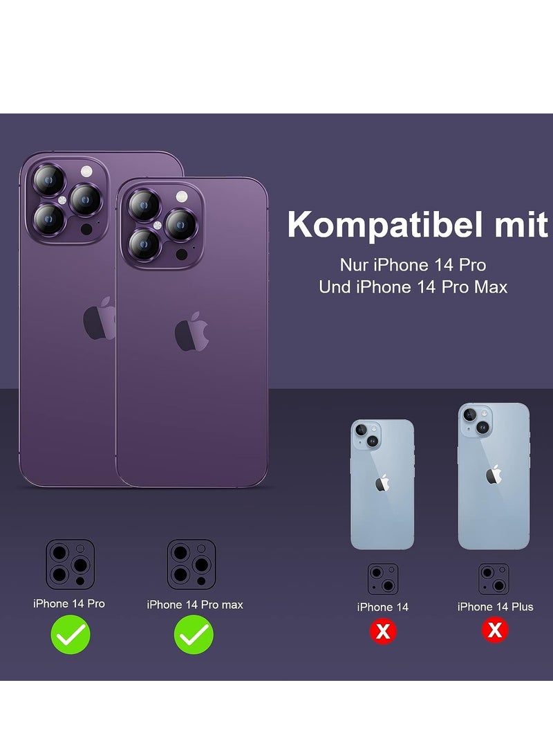 ELTRAZONE iPhone 14 Pro Max Camera Lens Protector 9H Tempered Glass Camera Cover Screen Protector - Image 5