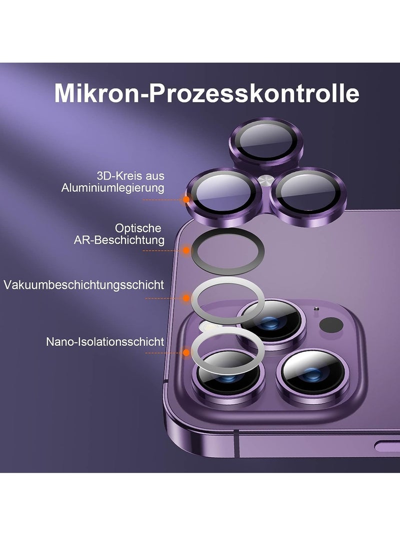 ELTRAZONE iPhone 14 Pro Max Camera Lens Protector 9H Tempered Glass Camera Cover Screen Protector - Image 3