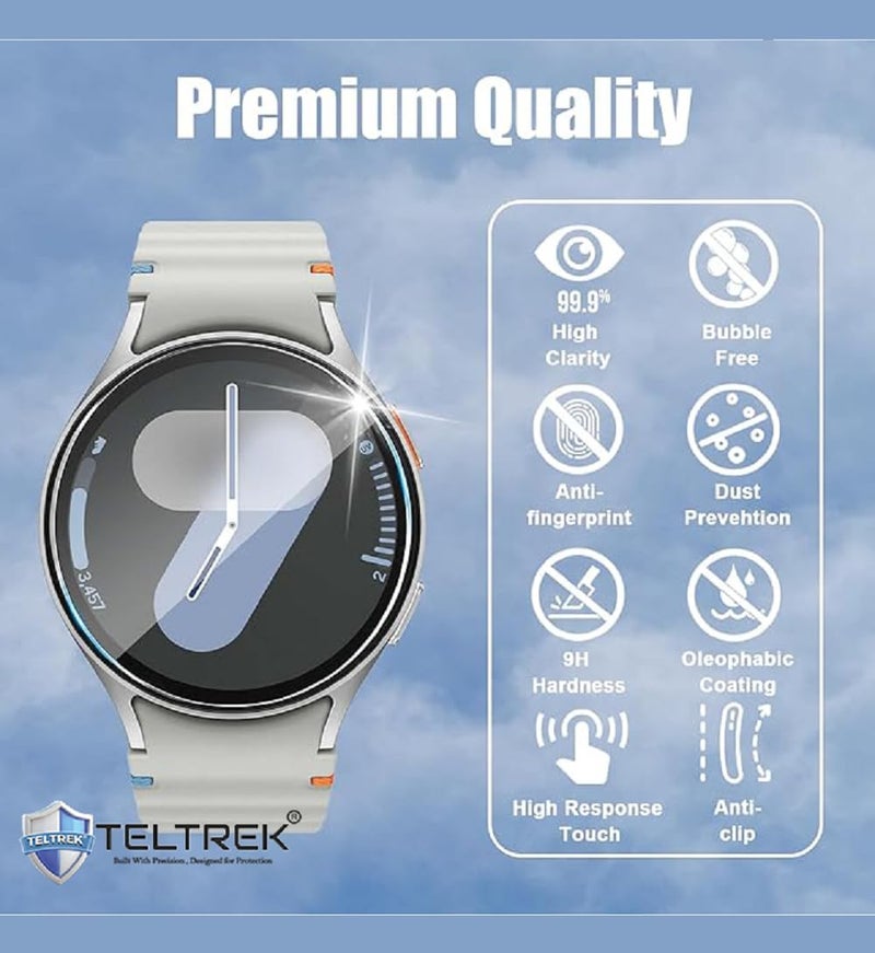 TELTREK 9H Hardness Fiber Tempered Glass Screen Protector Compatible With Casio Youth F 91W 1Q D002 Analog Watch, Flexible Fiber Screen Guard Not a Tempered Glass Screenguard (Pack of 3) - Image 3