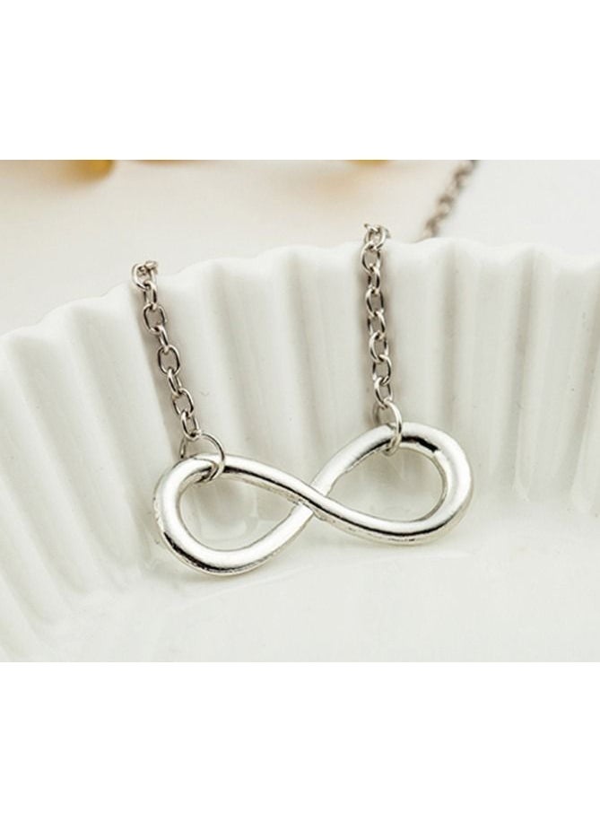 Satinior - Figure 8 Shape Titanium Steel Necklace Gold Tone Plated - Image 1