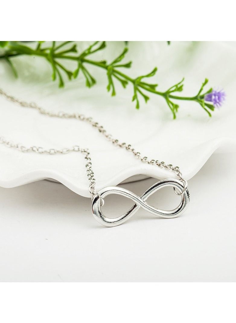 Satinior - Figure 8 Shape Titanium Steel Necklace Gold Tone Plated - Image 1