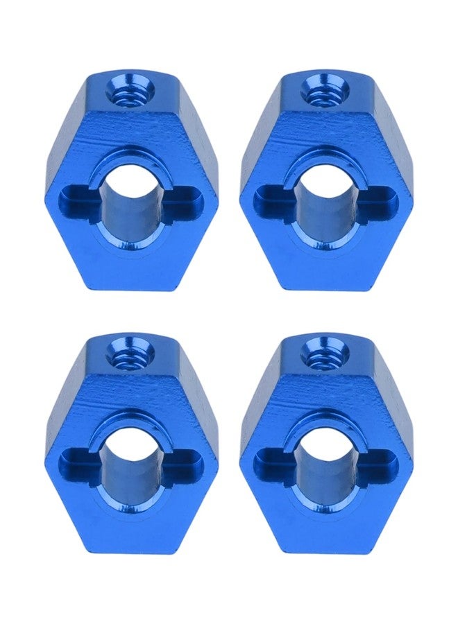 Hobbypark 12mm Wheel Hex Hubs 5mm Axle Hole Drive Adapter & M4 Lock Nuts for 1/12 1/10 RC Car Truck Buggy On Road RC Touring Racing Compatible with Traxxas Tamiya Redcat Axial Upgrades Parts (Blue) - Image 3