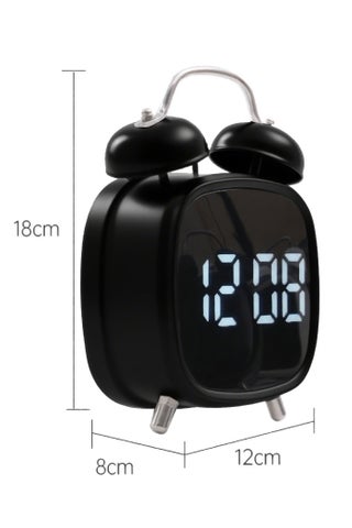 Twin Bell Alarm Clock, Loud Alarm Clock with Backlight, Silent Clock for Bedroom Home or Office, Great for Heavy Sleepers - view 5