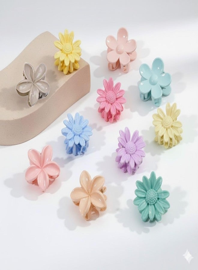 Cerrito 6 Pcs Small Mix Hair Claw Clips for Women & Girls - Durable Nonslip Mini Hair Accessories perfect for styling Thick & Thin Hair, Everyday, Party & Office Styling, Multicolor - Image 1