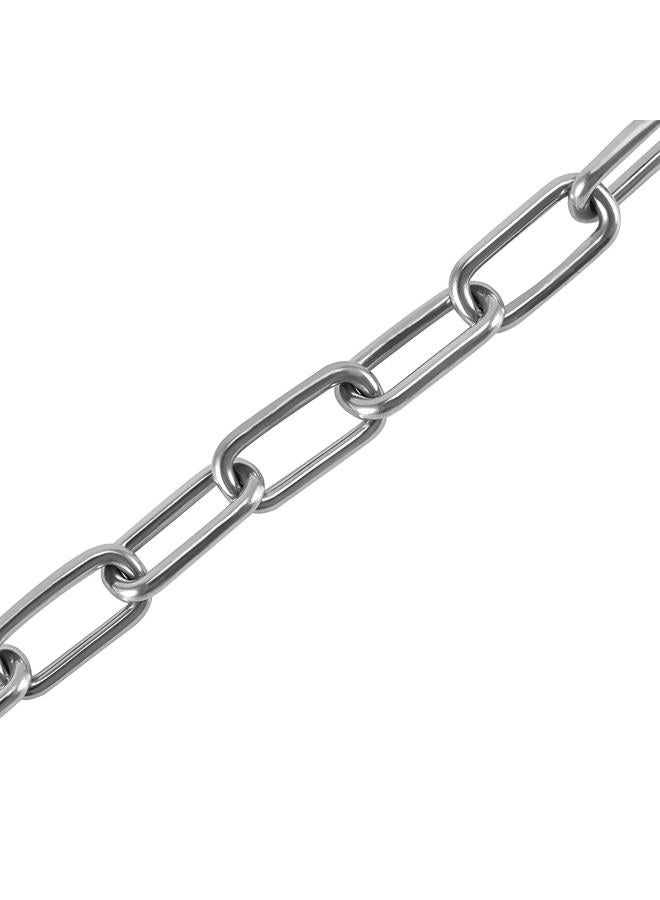 FUNSUEI 2mm x 65.6 Feet 304 Stainless Steel Chain, Heavy Duty Metal Chain, Decorative Chains for Clothes Hanging, Guardrail, Lifting Chain, Pet Chain, Anti-Theft Chain, Silver - Image 1