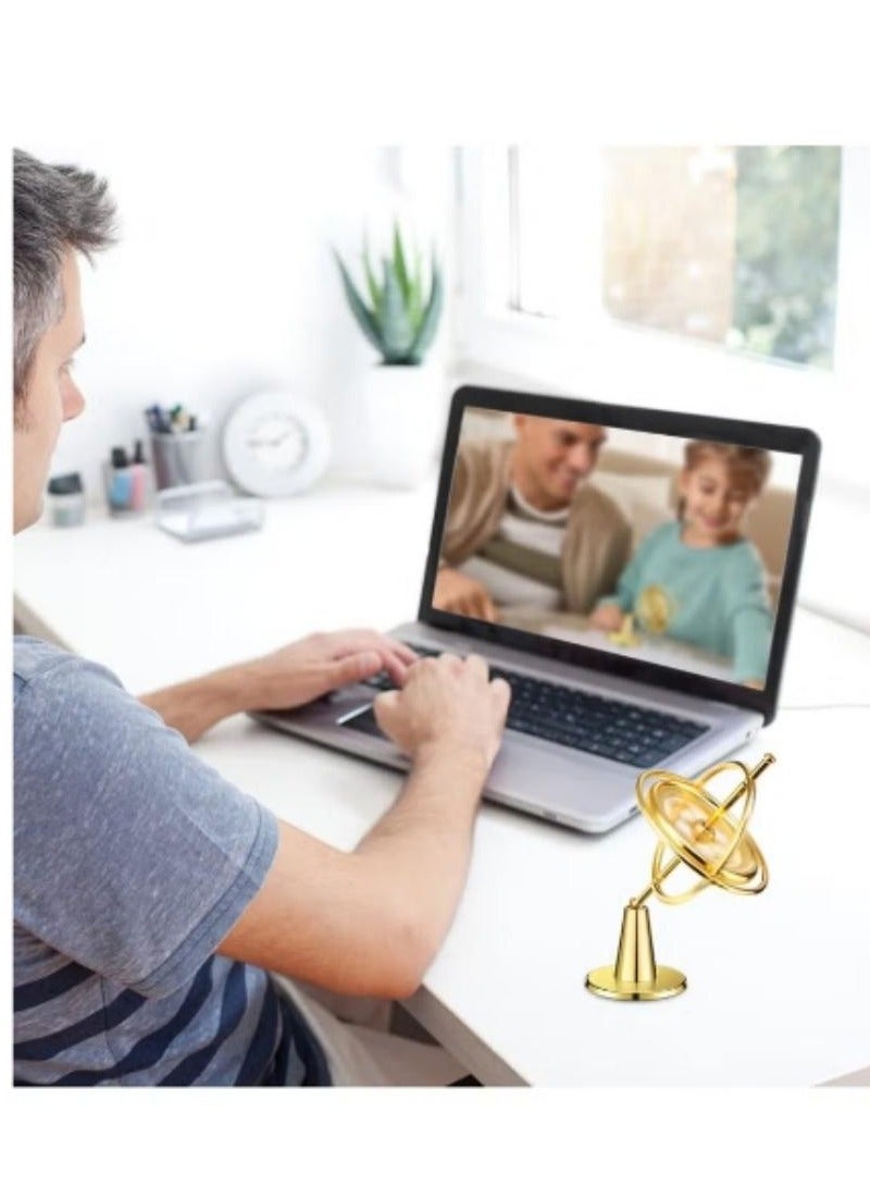 Metal Anti-Gravity Gyroscope Toys Golden Spinning Top Gyroscope Educational Decompression Novelty Toys Desktop Ornament for Kids Children Adults - Image 5