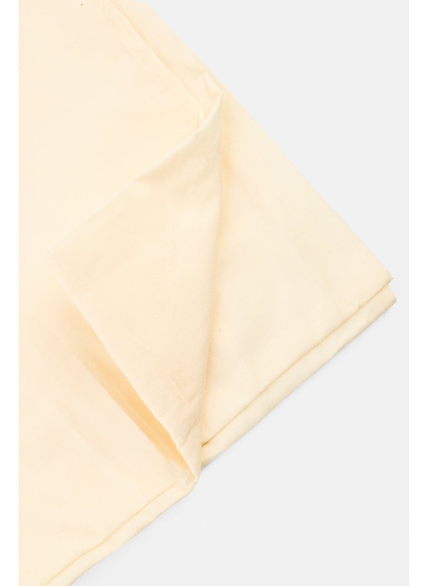 YOTO 3 Pieces Plain Microfiber Bed Sheet Set, Yellow  - Image 3