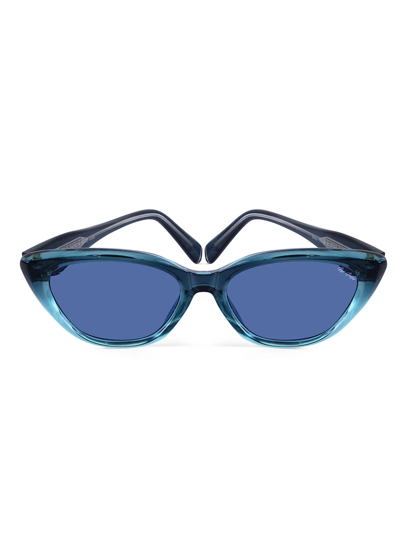 Woggles Red Pappy Thryse Blue Cateye Sunglasses
