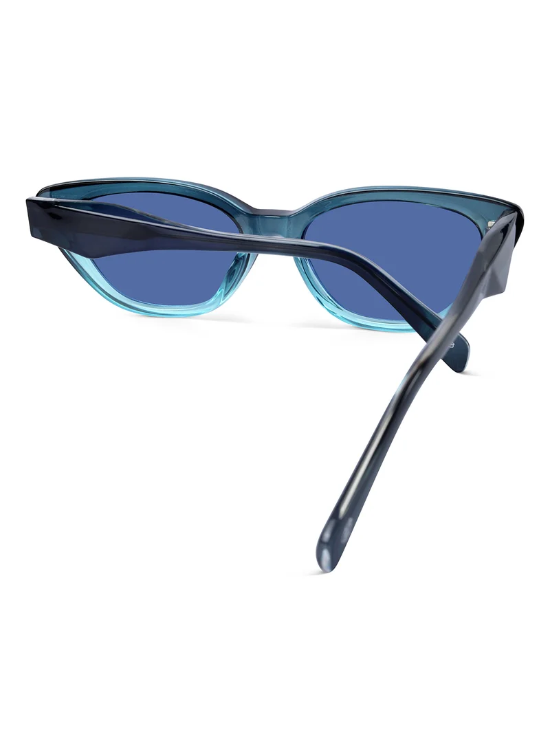 Woggles Red Pappy Thryse Blue Cateye Sunglasses