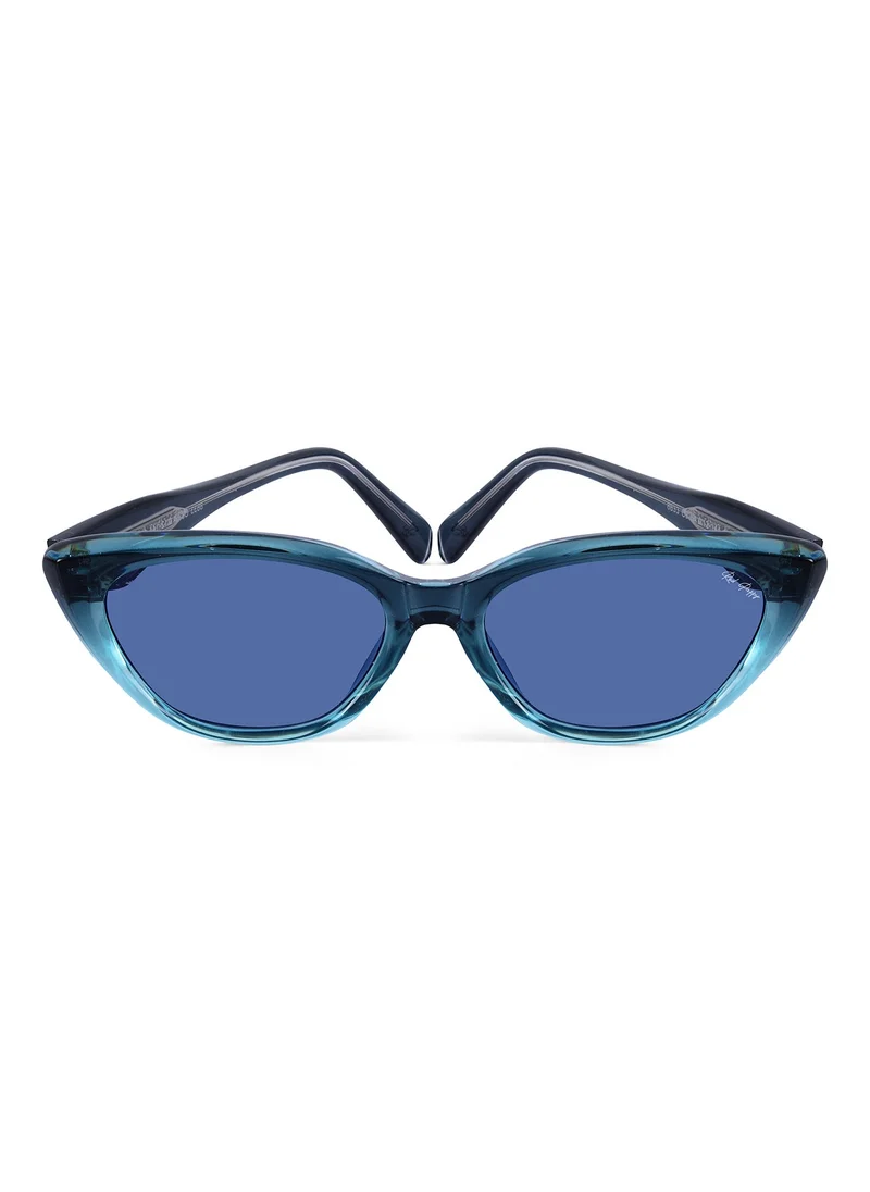 Woggles Red Pappy Thryse Blue Cateye Sunglasses