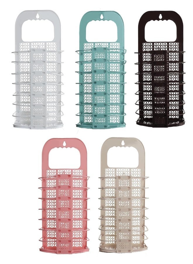Orrda Laundry Foldable Clothes Hamper Basket Bathroom Toilet Toy Storage Bucket Washing Hamper Basket Foldable Rack (Multicolor) - Image 3