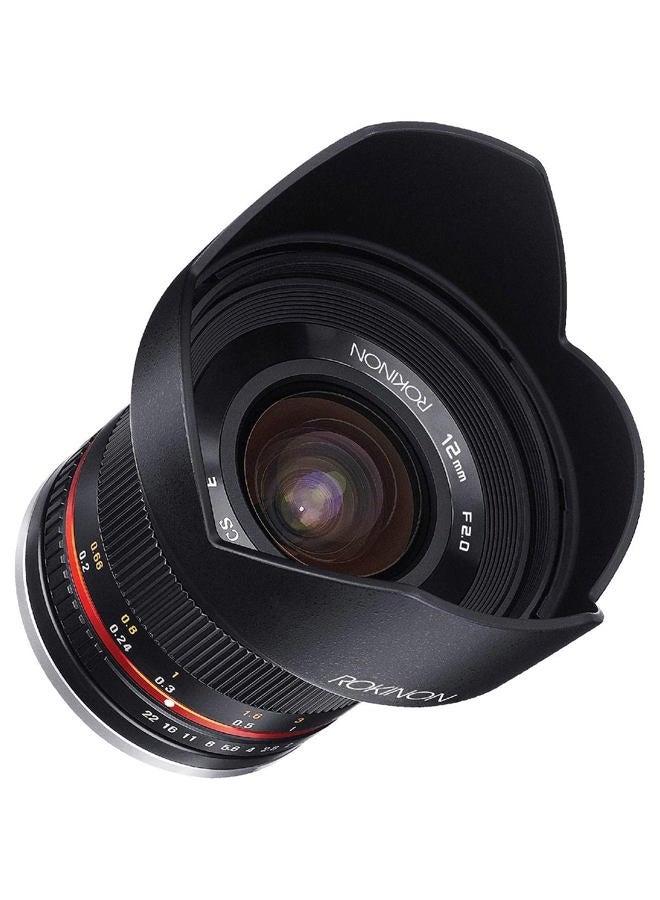 Rokinon 12mm f/2.0 NCS CS Lens Manual Focus Lens Canon M Mirrorless Camera Mount  - Image 5