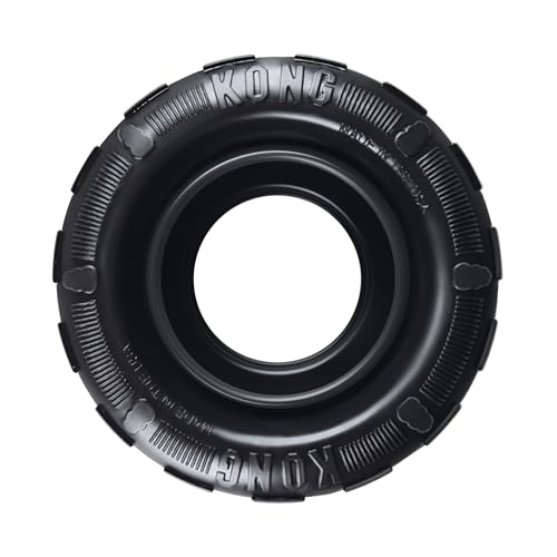 KONG Extreme Tires KONGs Most Durable Natural Rubber Chew Fetch Toy Treat Dispenser Dog Tire Toy Pet Supplies for Outdoor Indoor Play For MediumLarge Dogs - Image 1