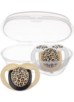 Mamajoo Sterilization & Storage Box Silicone Orthodontic Double Pacifier Beige Leopard / 12 Months +  - Image 3