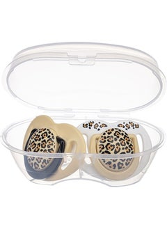 Mamajoo Sterilization & Storage Box Silicone Orthodontic Double Pacifier Beige Leopard / 12 Months +  - Image 2