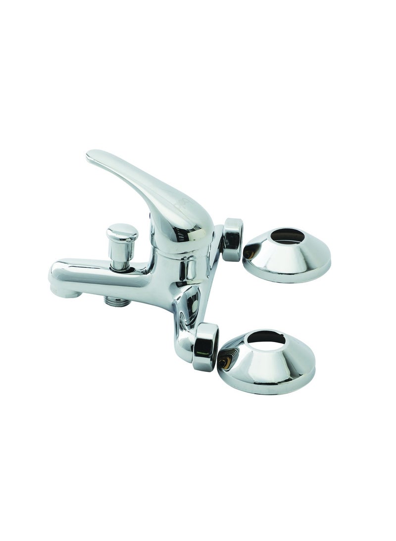 Bold Lowra Bath Mixer – Premium Basin & Bathroom Brass Faucet with Chrome Plating, Corrosion-Resistant, Smooth Water Flow Technology, Easy to Clean, Durable Design, Silver Finish, 5 Years Warranty