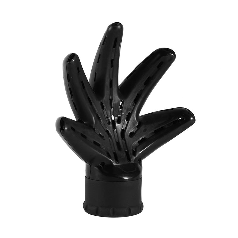 Professional Hairdressing Tool Black Plastic Hand Shape Hair Blow Dryer Diffuser Accessory - Image 1