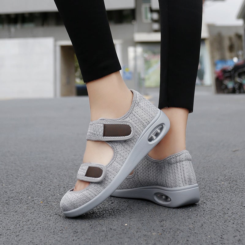 Summer And Autum Soft-Soled Mesh Breathable Velcro Women'S Comfortable Casual Fashion Walking Sandals - Image 4