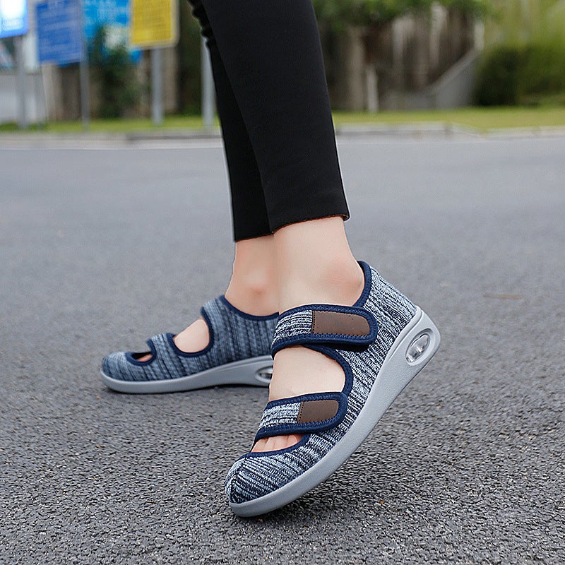 Summer And Autum Soft-Soled Mesh Breathable Velcro Women'S Comfortable Casual Fashion Walking Sandals - Image 5