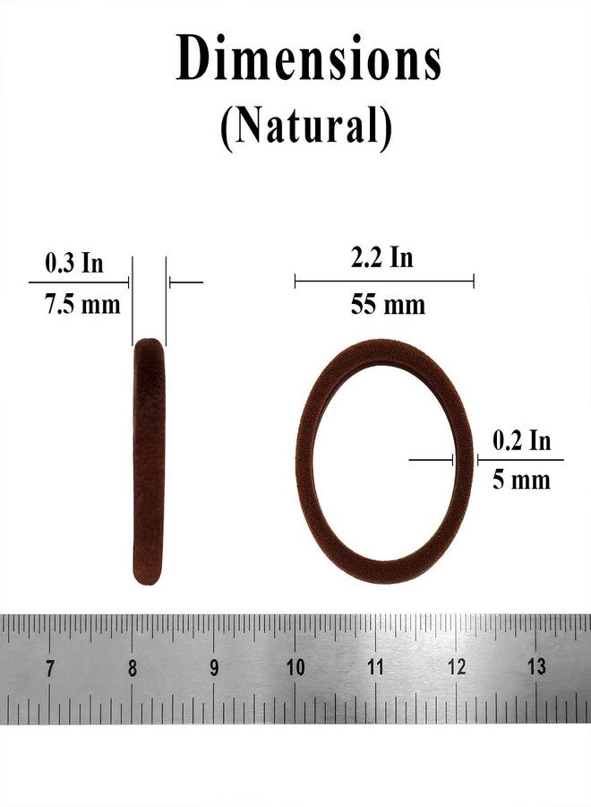 AwEx Seamless Brown Ponytail Holders,30 PCS,Medium Thickness and Large Loop,Wrist Wearable Hair bands,No Metal Hair Elastics,No Pull Hair ties - Image 2