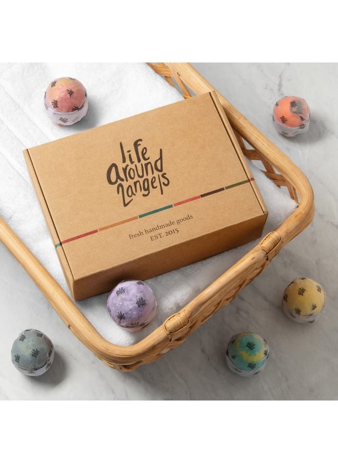 LifeAround2Angels - LifeAround2Angels Bath Bombs Gift Set 12 USA made Fizzies, Shea & Coco Butter Dry Skin Moisturize, Perfect for Bubble Spa Bath. Handmade Birthday Mothers day Gifts idea For Her/Him, wife, girlfriend - Image 1