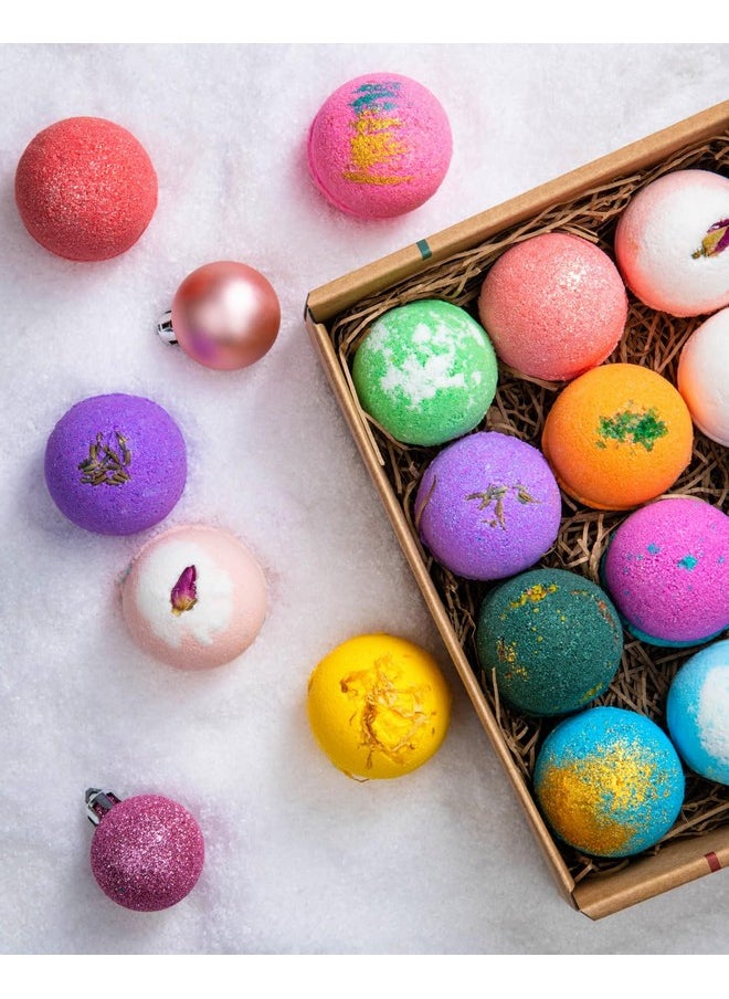 LifeAround2Angels - LifeAround2Angels Bath Bombs Gift Set 12 USA made Fizzies, Shea & Coco Butter Dry Skin Moisturize, Perfect for Bubble Spa Bath. Handmade Birthday Mothers day Gifts idea For Her/Him, wife, girlfriend - Image 1