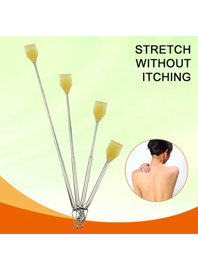 2PCS Small Extendable Stainless Steel Back Scratcher, Claw Shape Manual Back Scraper Portable Body Massage Tool For Home Travel - Image 3