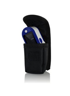AccuMed CMS-50DL Fingertip Pulse Oximeter Blood Oxygen SpO2 Sports and Aviation Fingertip Monitor w/Carrying case, Lanyard Silicon Case & Battery (Blue)  - Image 3