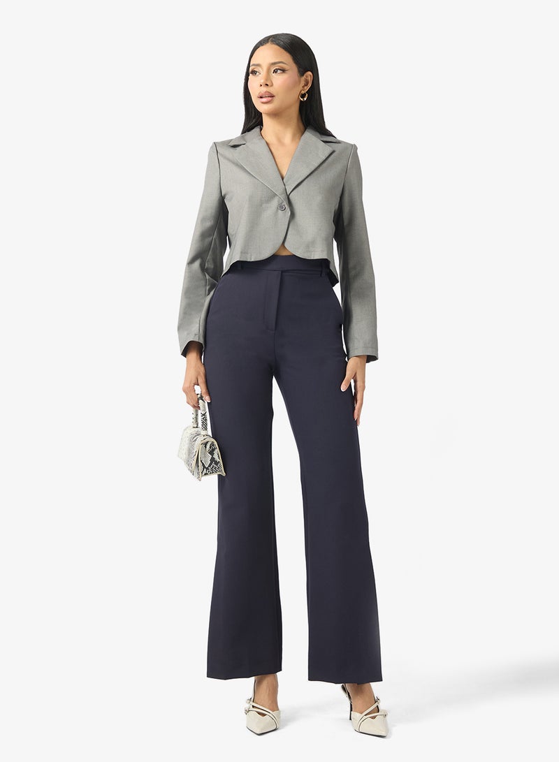 ELLA Single Breasted Cropped Blazer - Image 4