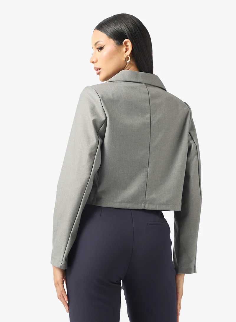 ELLA Single Breasted Cropped Blazer