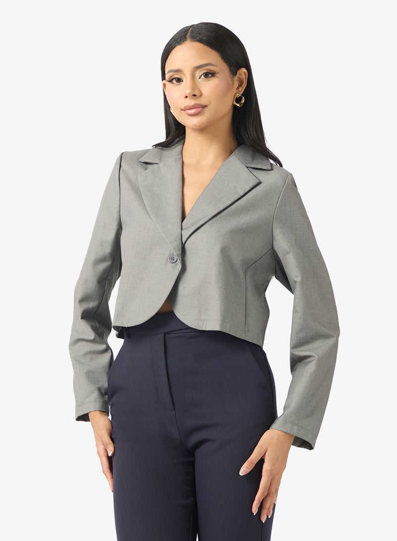 ELLA Single Breasted Cropped Blazer - Image 1